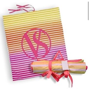Victoria's Secret Striped Beach/picnic - Pink and Yellow